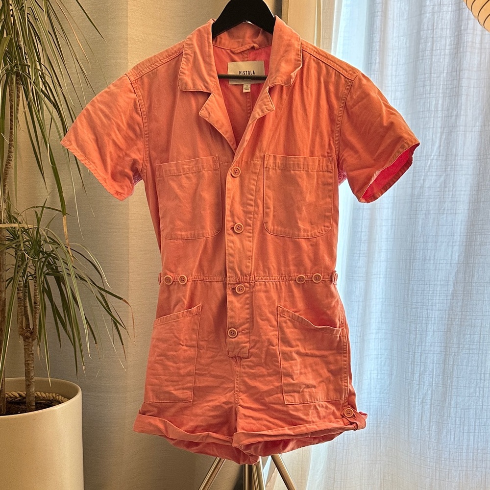 Pistola Light Pink Cargo Jumpsuit